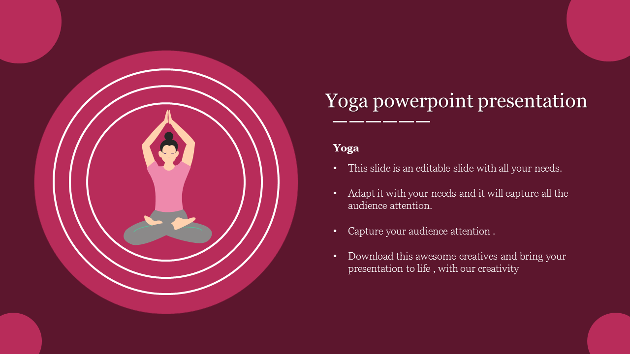 Creative Yoga PowerPoint Presentation PPT Template